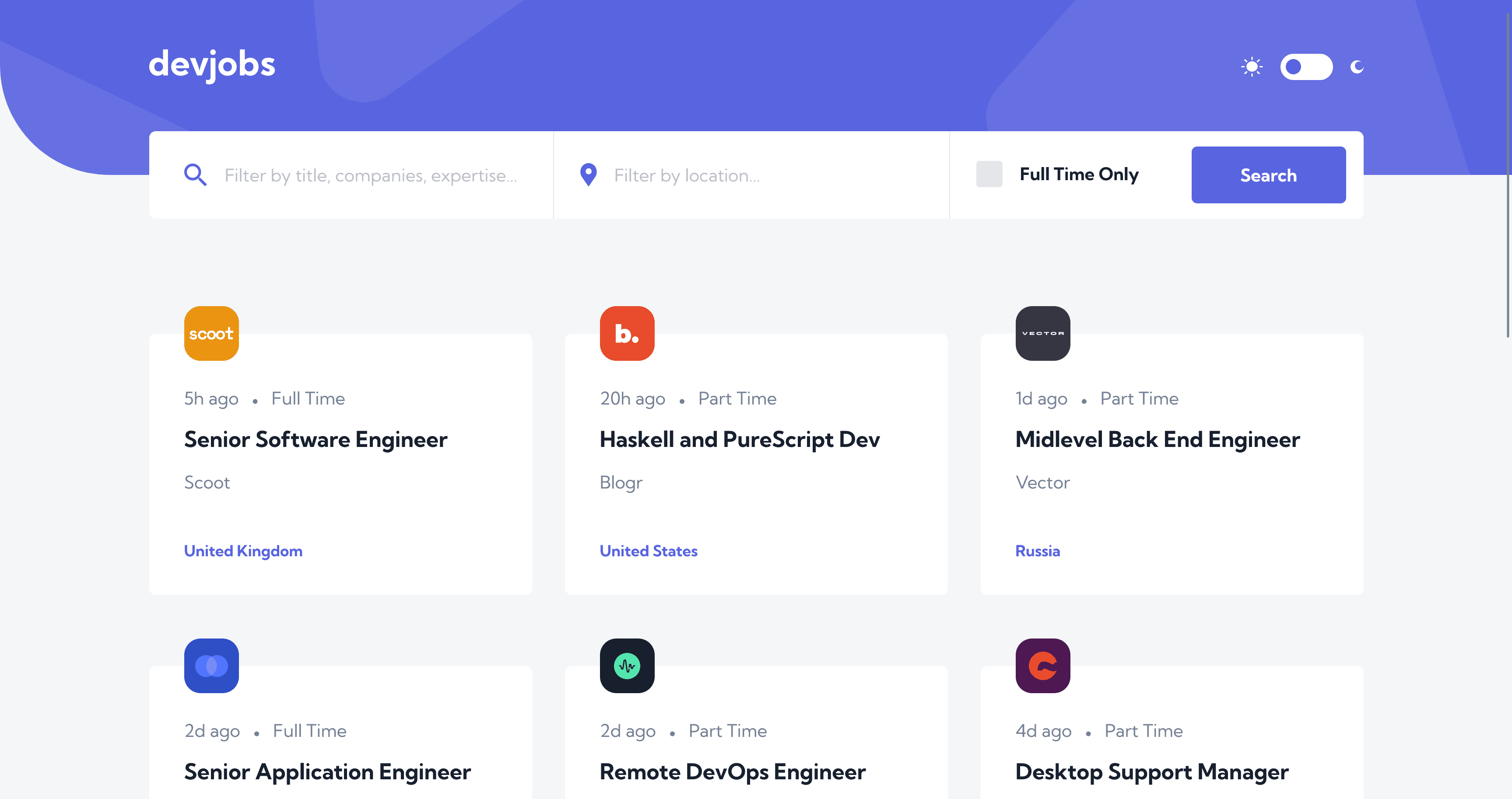 Debjobs web app